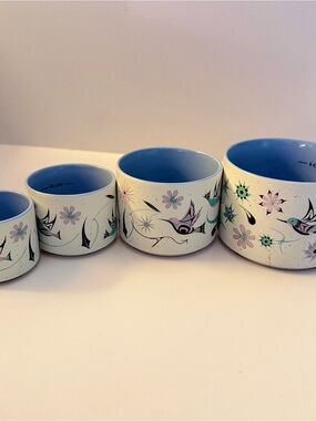 Hummingbird Ceramic Measuring Cups Stacking Native Southwest
